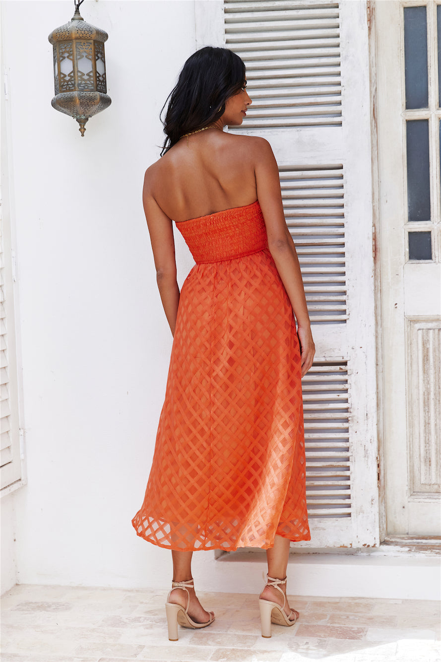Sipping Wine Maxi Dress Orange