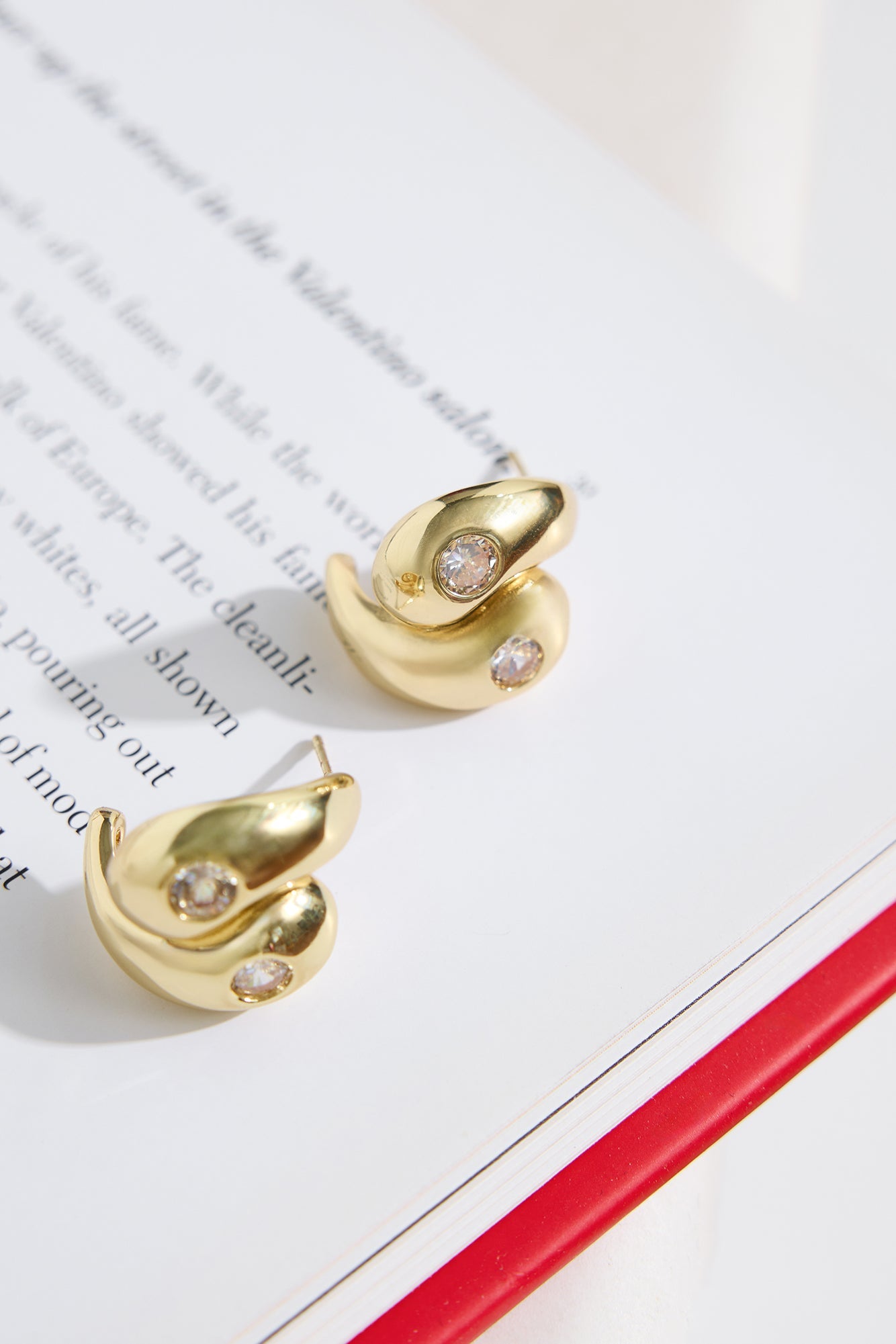 18k Gold Plated Swoon Earrings Gold
