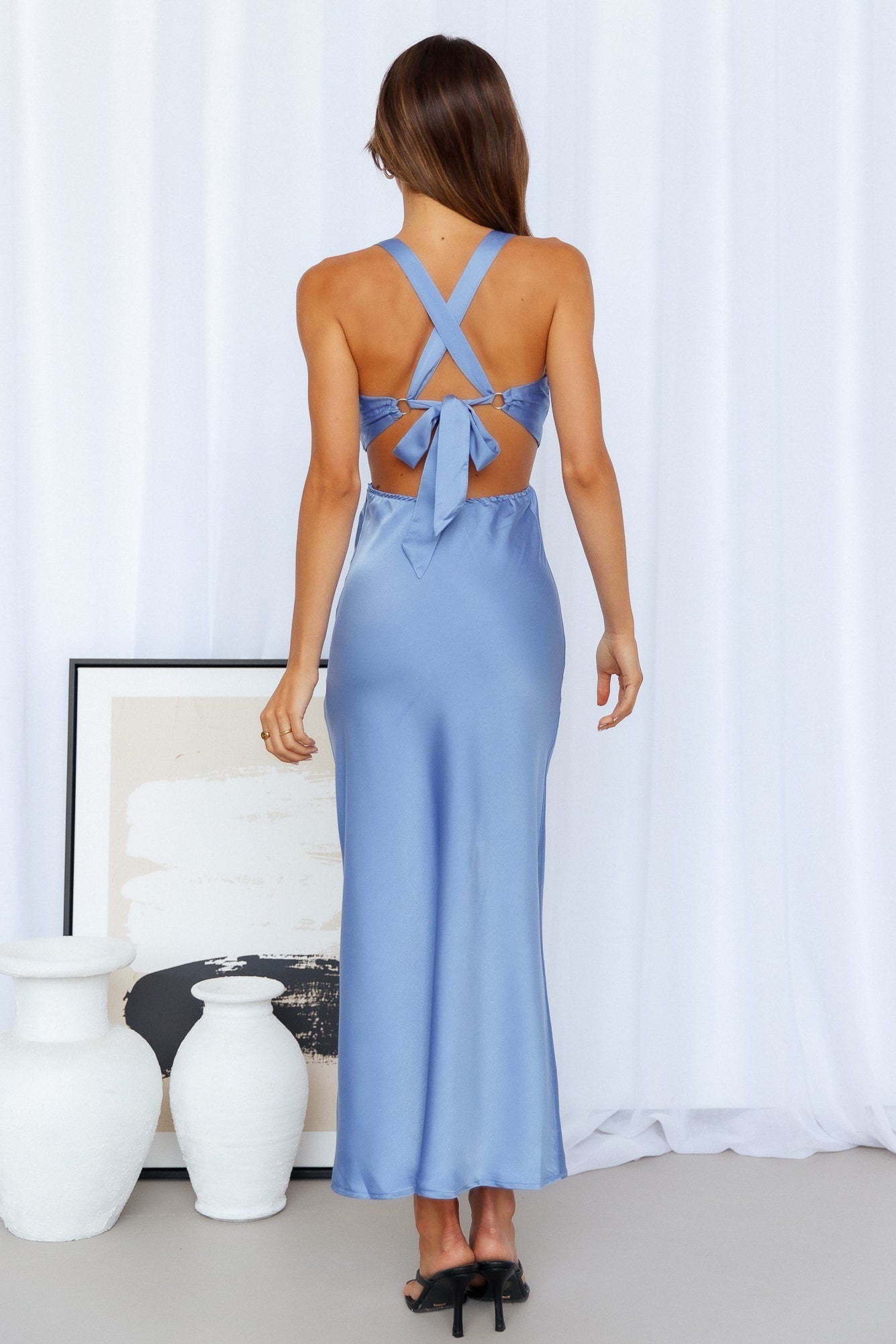 Sweet Mojito Midi Dress Blue
