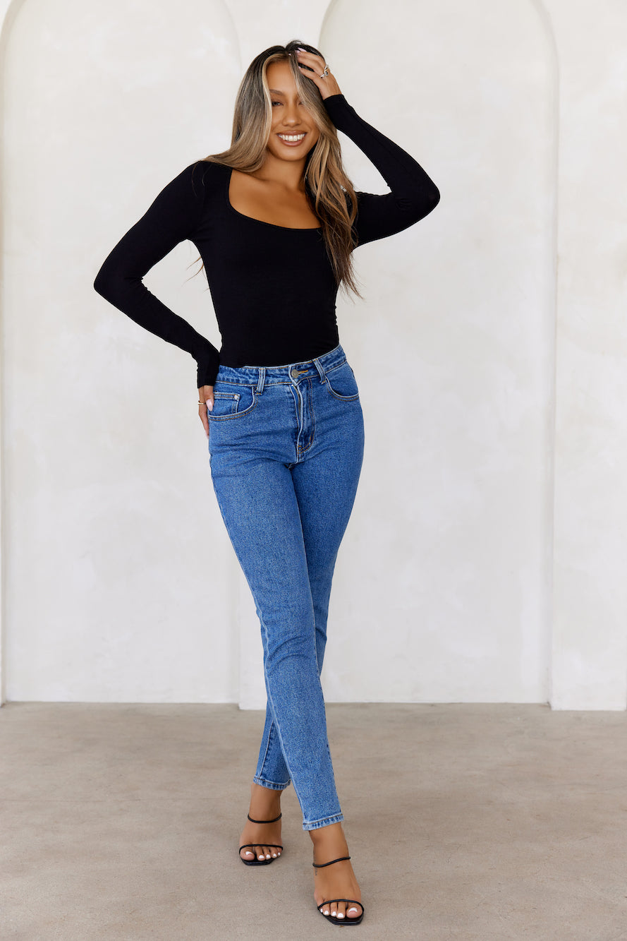 BASE Wear Now Ribbed Long Sleeve Top Black