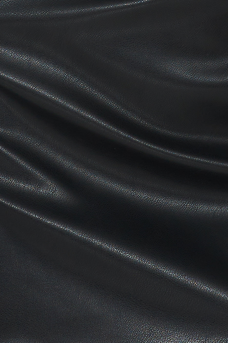 Rocker Chic Faux Leather Mini Skirt Black