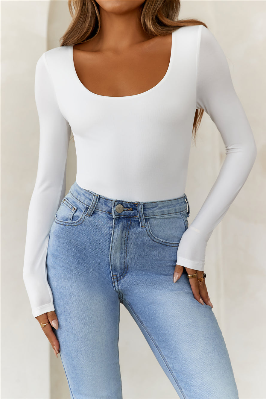 BASE Second Skin Long Sleeve Bodysuit White