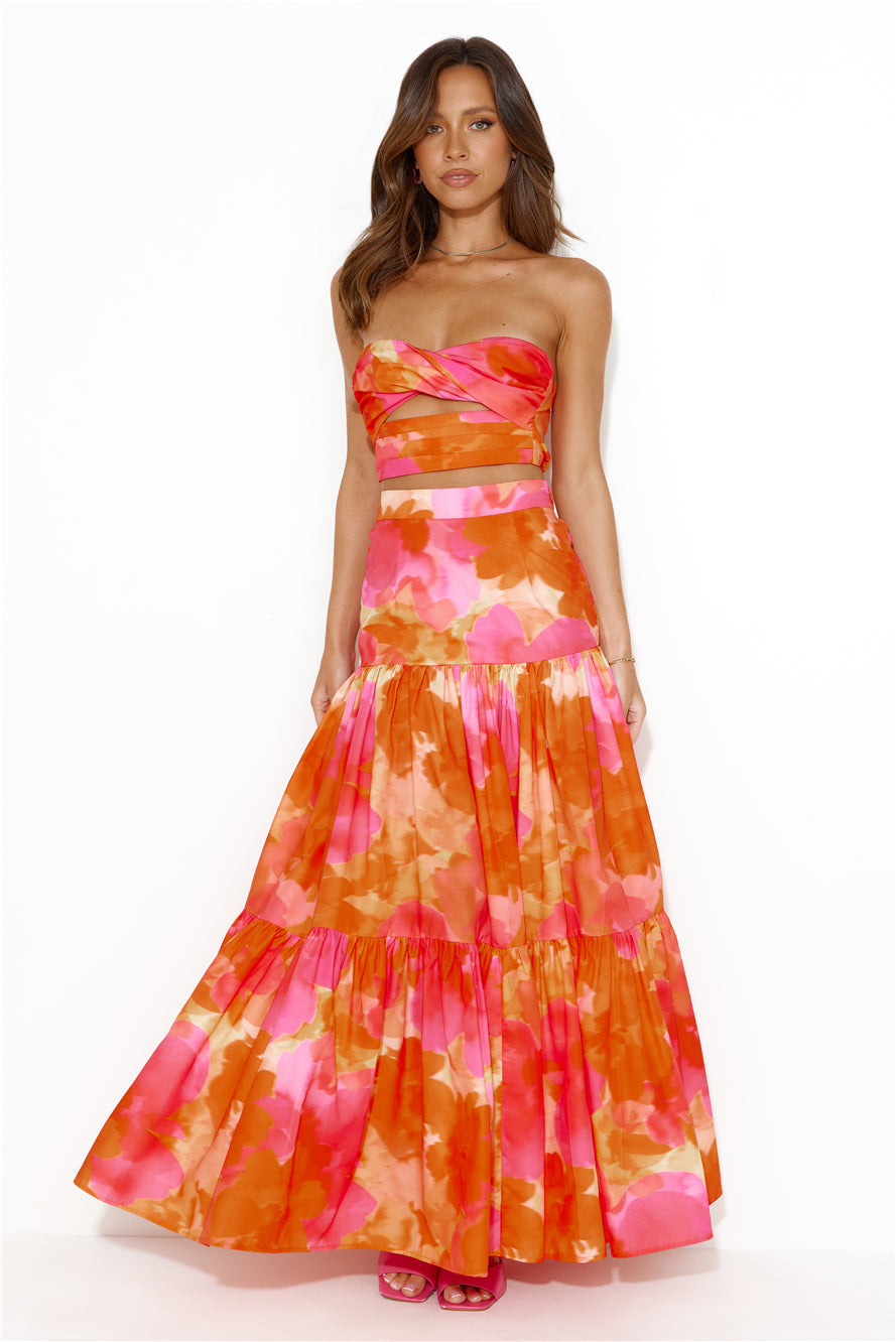 Ayla Top Orange Floral