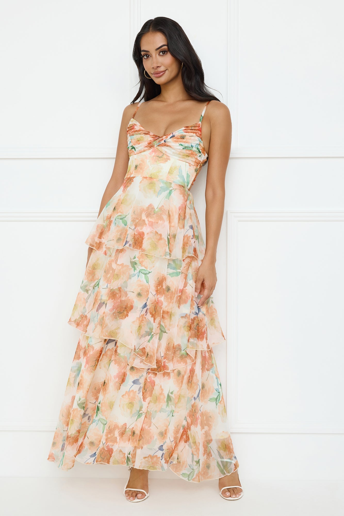 Starflower Breeze Maxi Dress Orange