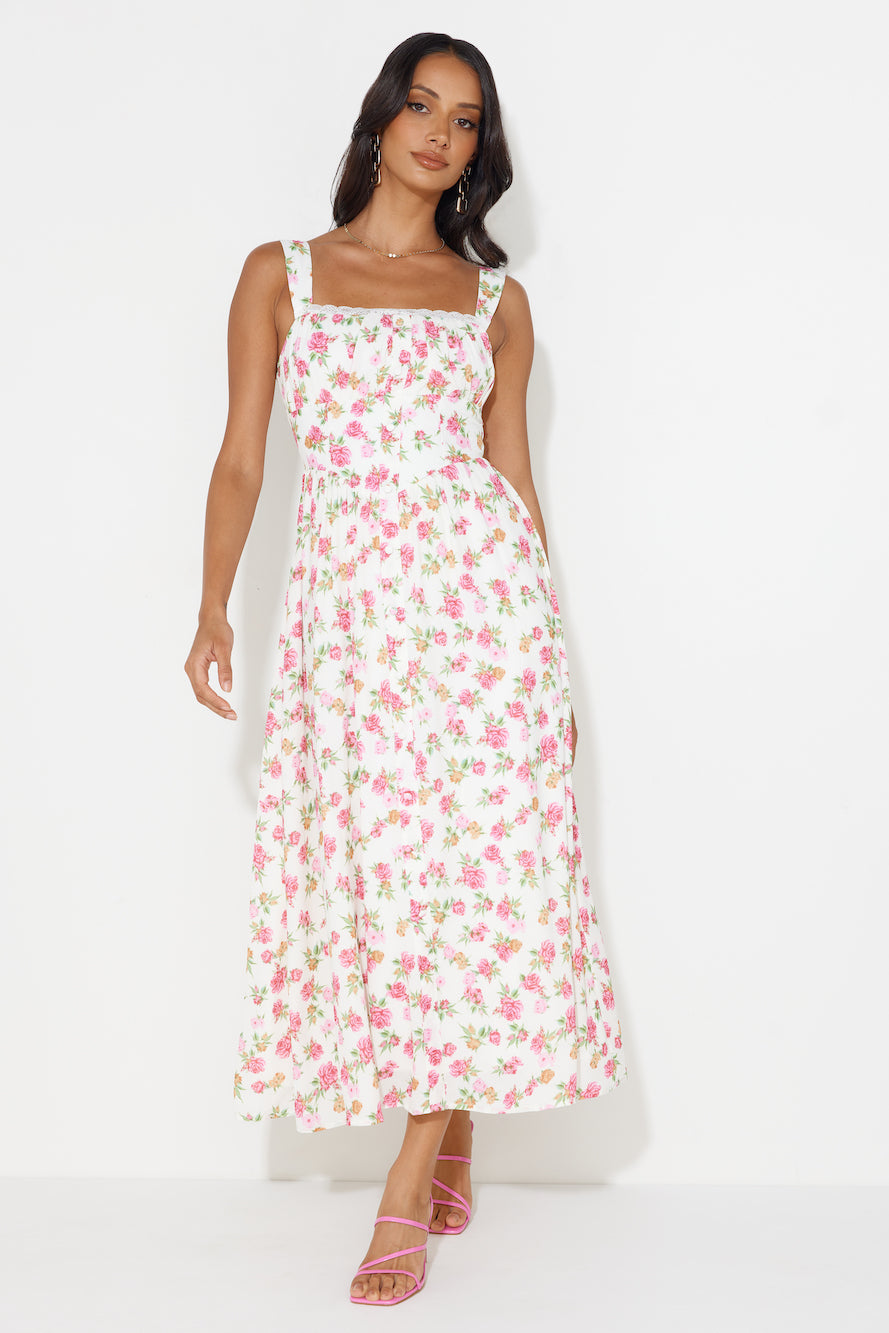 Cupcakes For You Midi Dress White