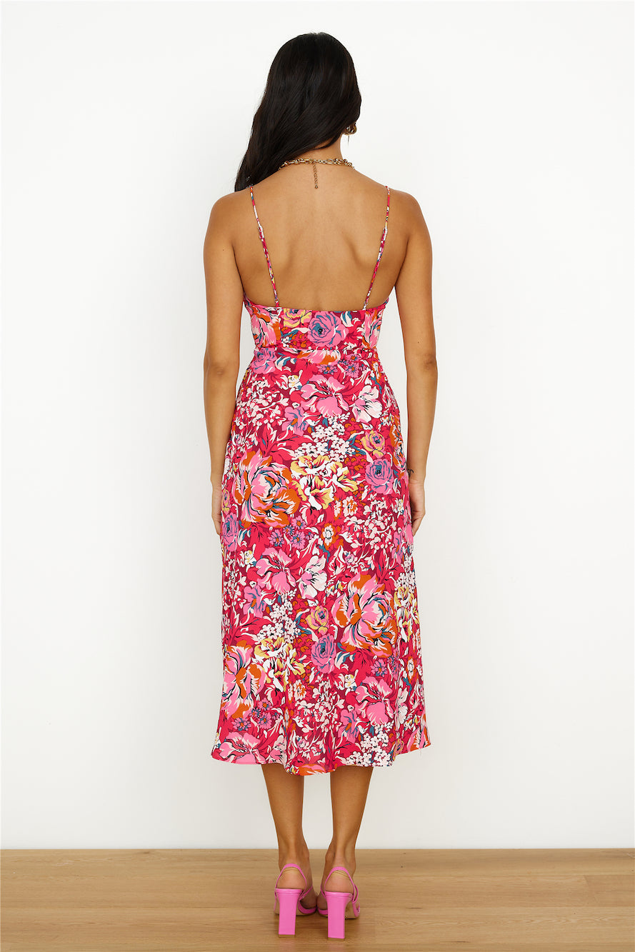 Brunch Run Midi Dress Red