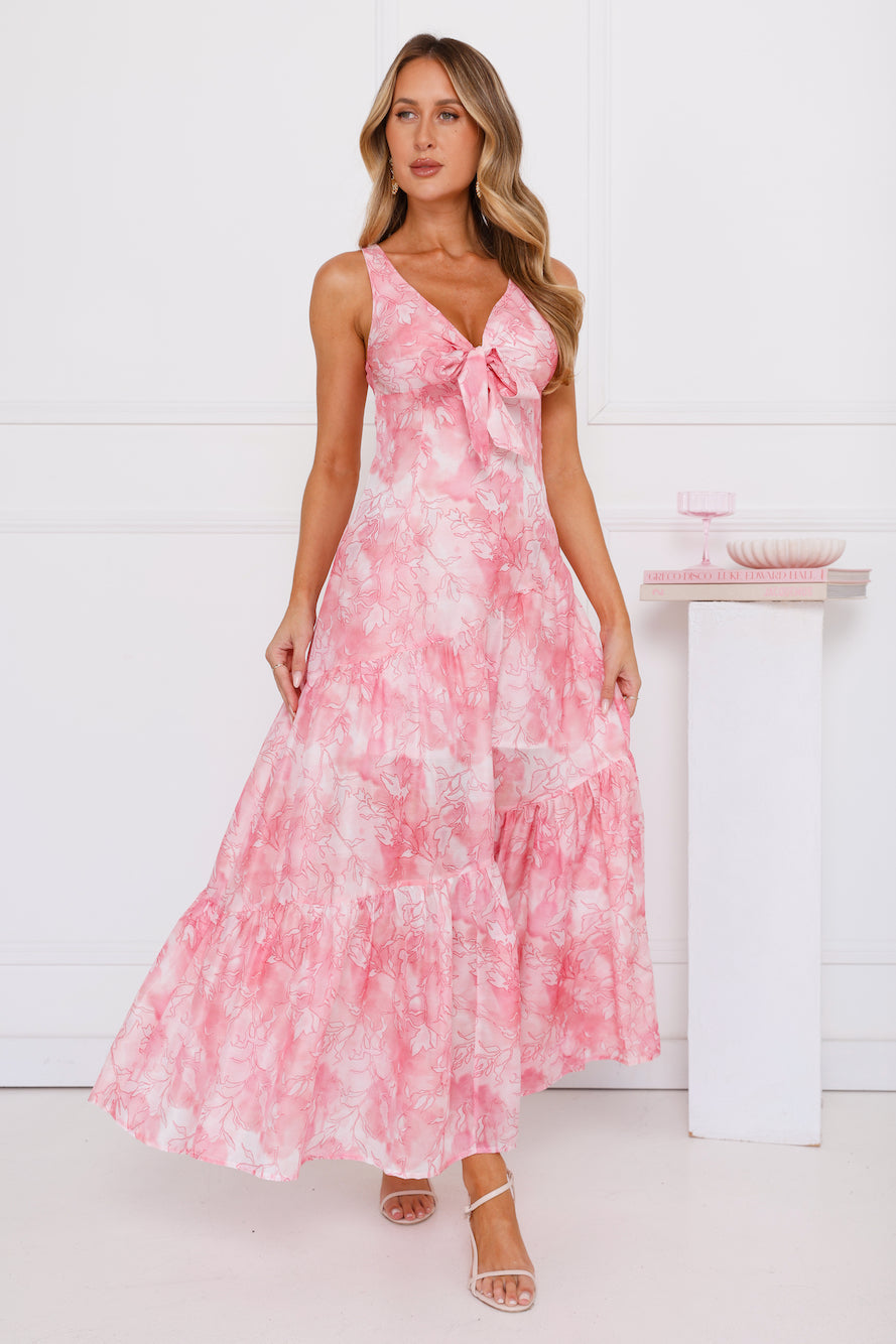 Palm Breeze Maxi Dress Pink