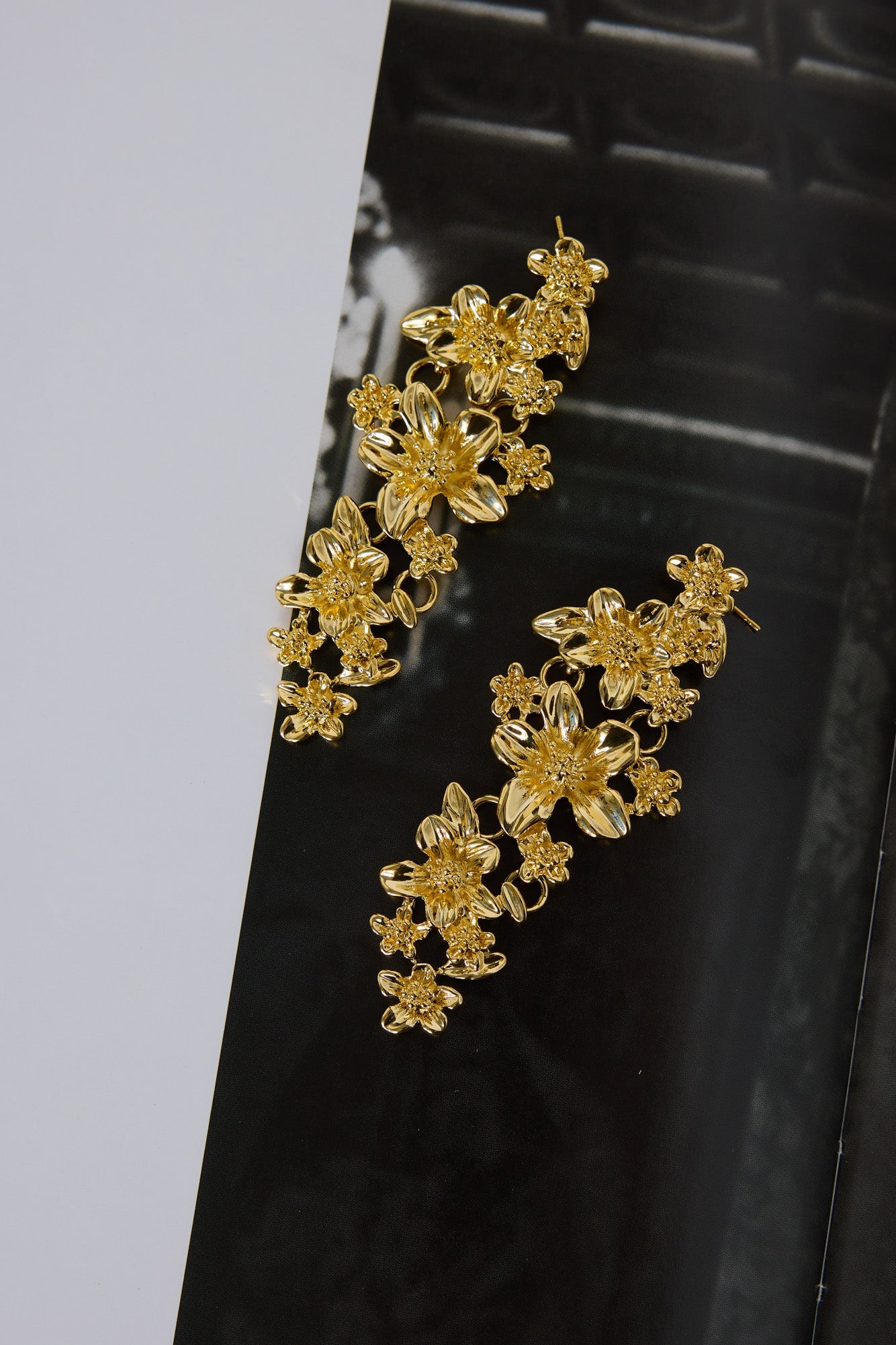 18k Gold Plated Lilly Valley Earrings Gold