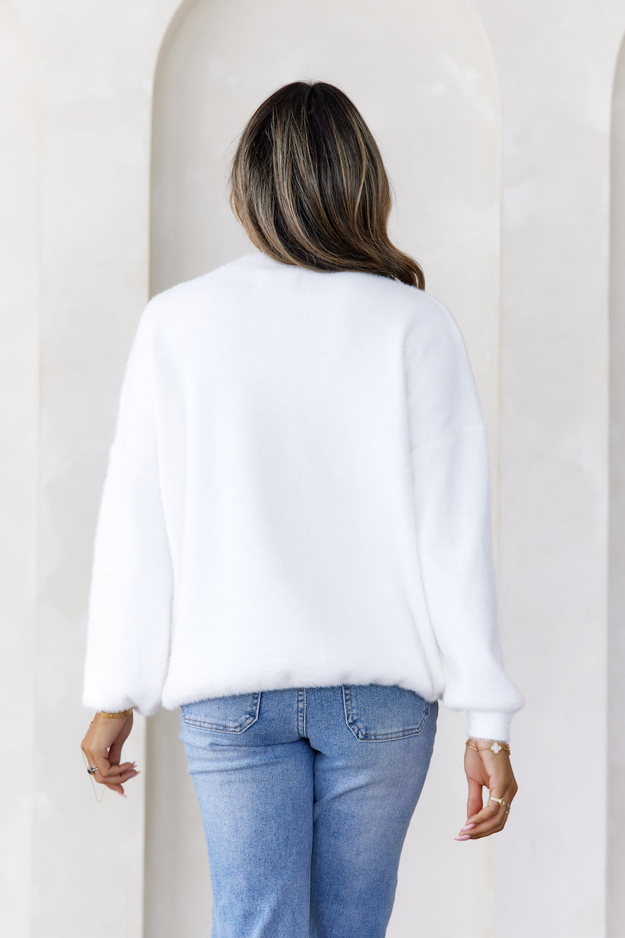 Winter Escape Knit Sweater White