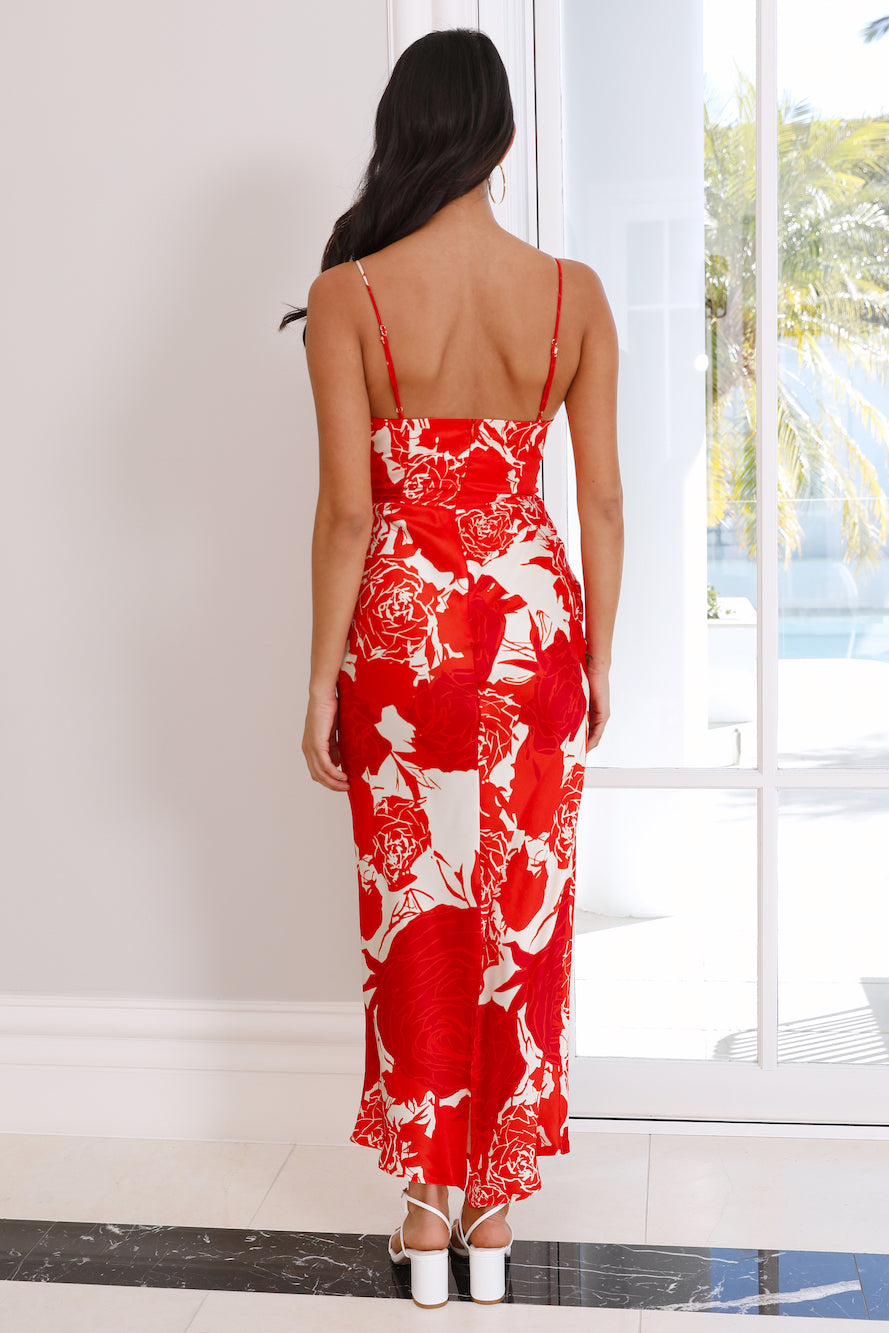 Simply Fabulous Midi Dress Orange