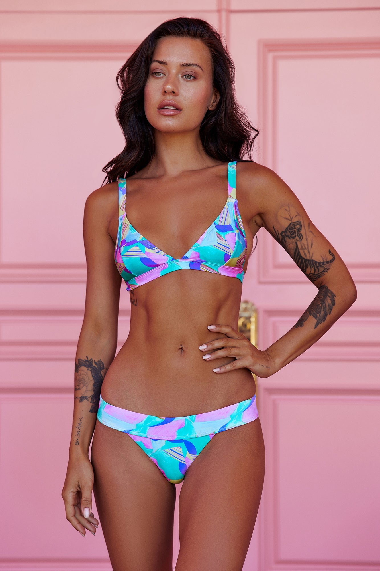 Bay Breeze Swim Top Print