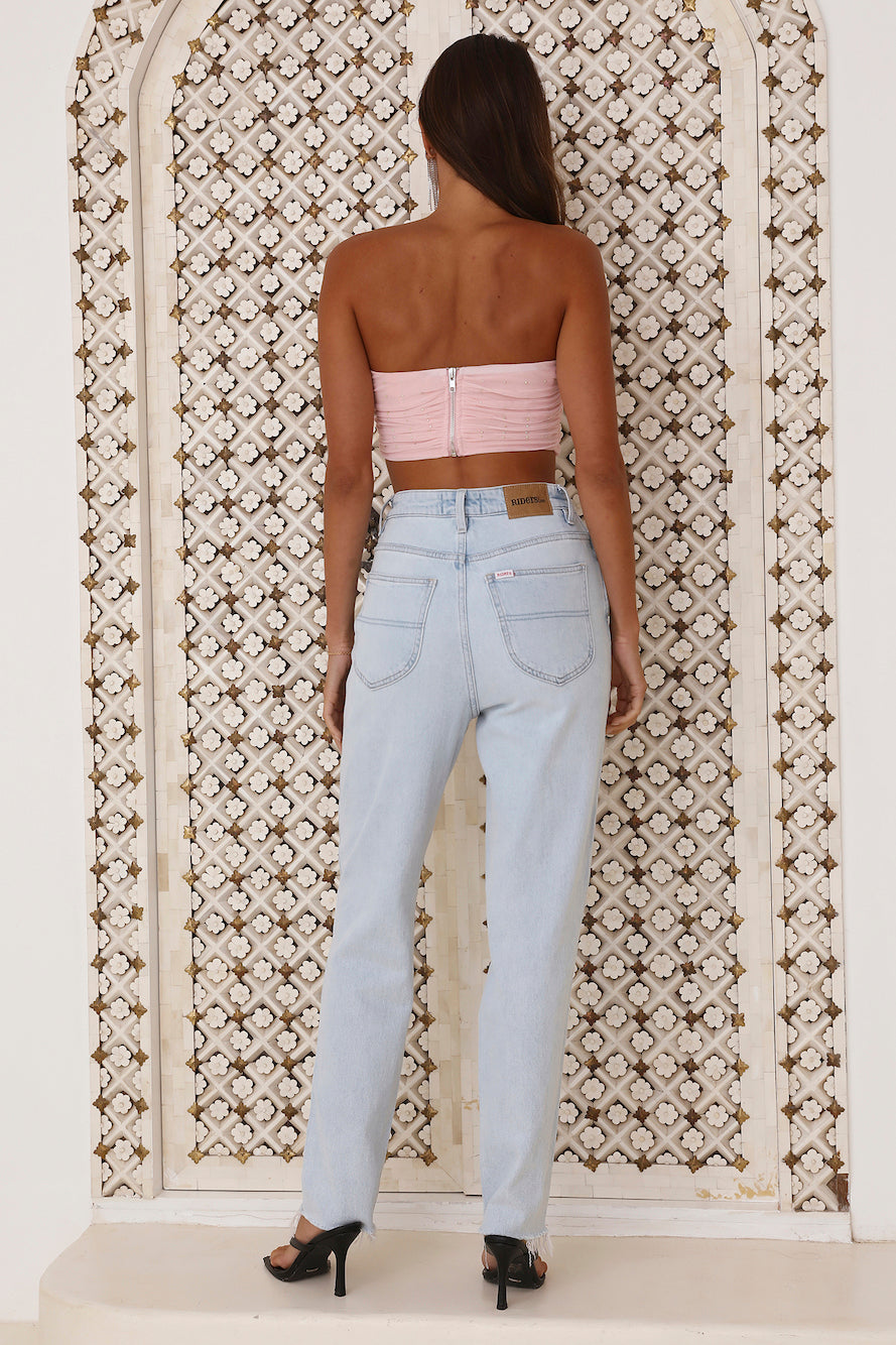 Sparks Joy Crop Top Pink