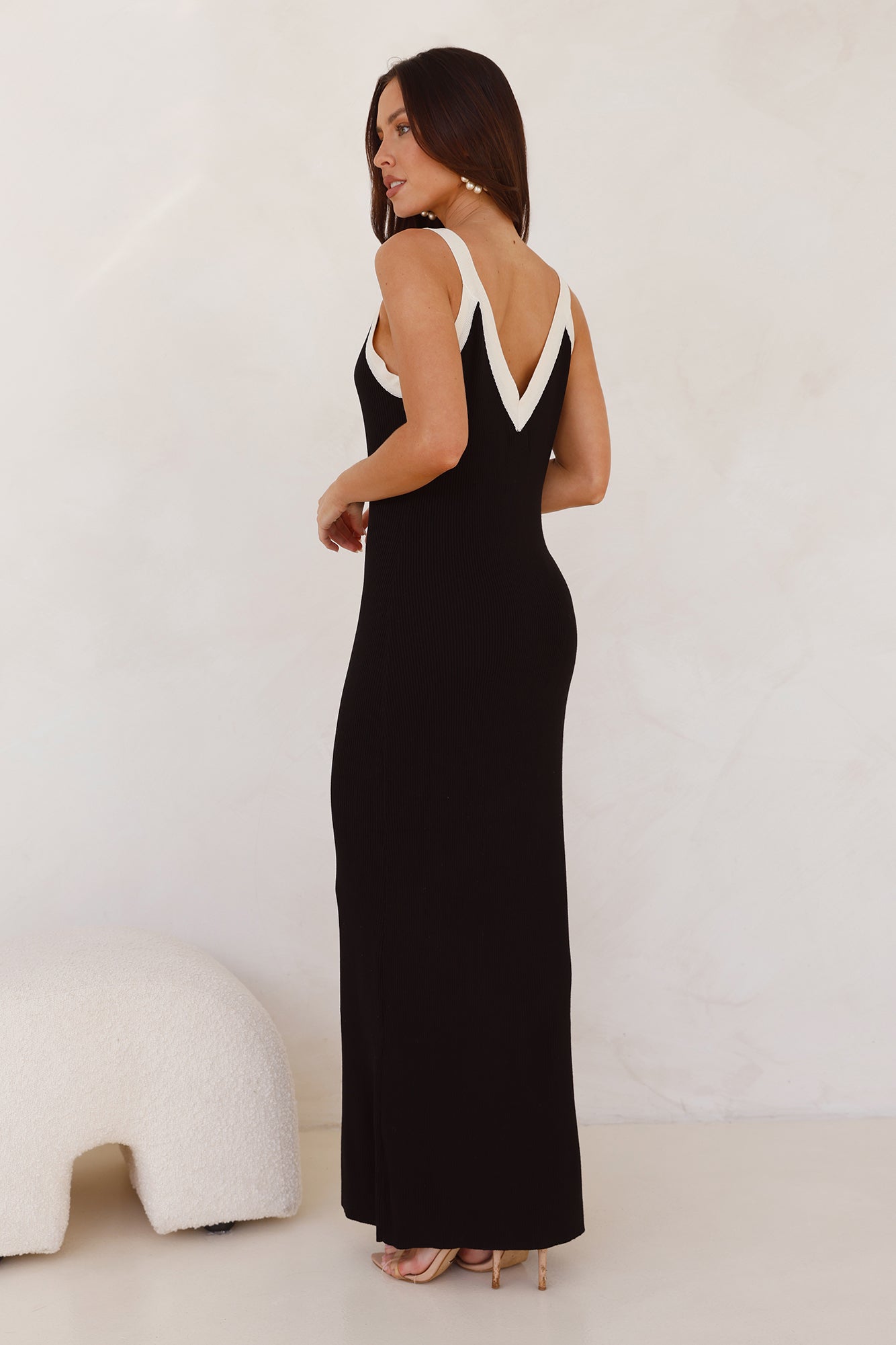 Same Days Ribbed Maxi Dress Black