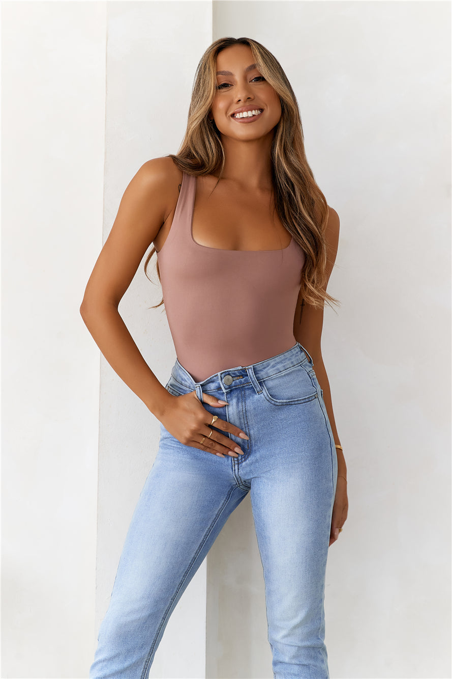 BASE Everyday Staple Singlet Top Mocha