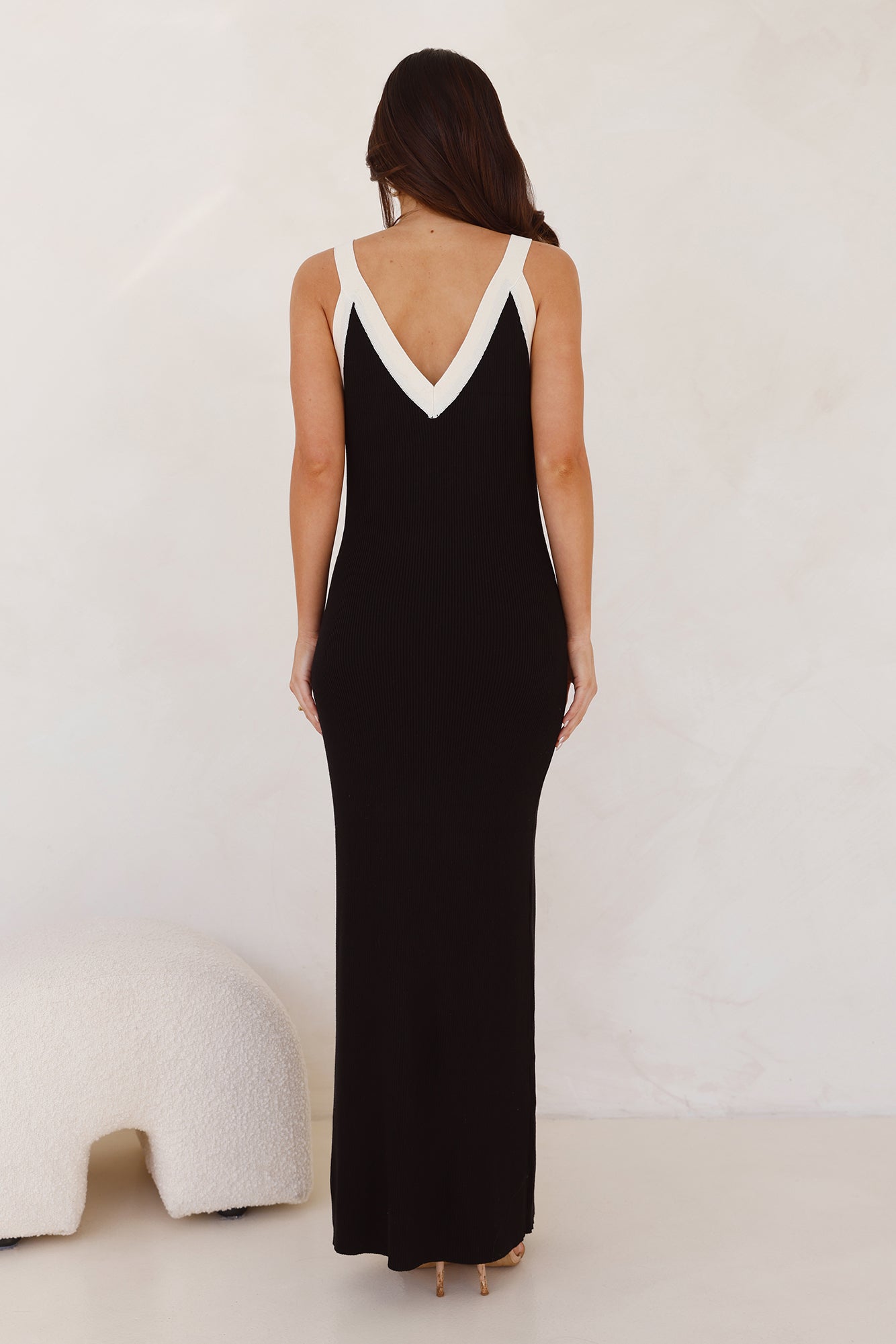 Same Days Ribbed Maxi Dress Black