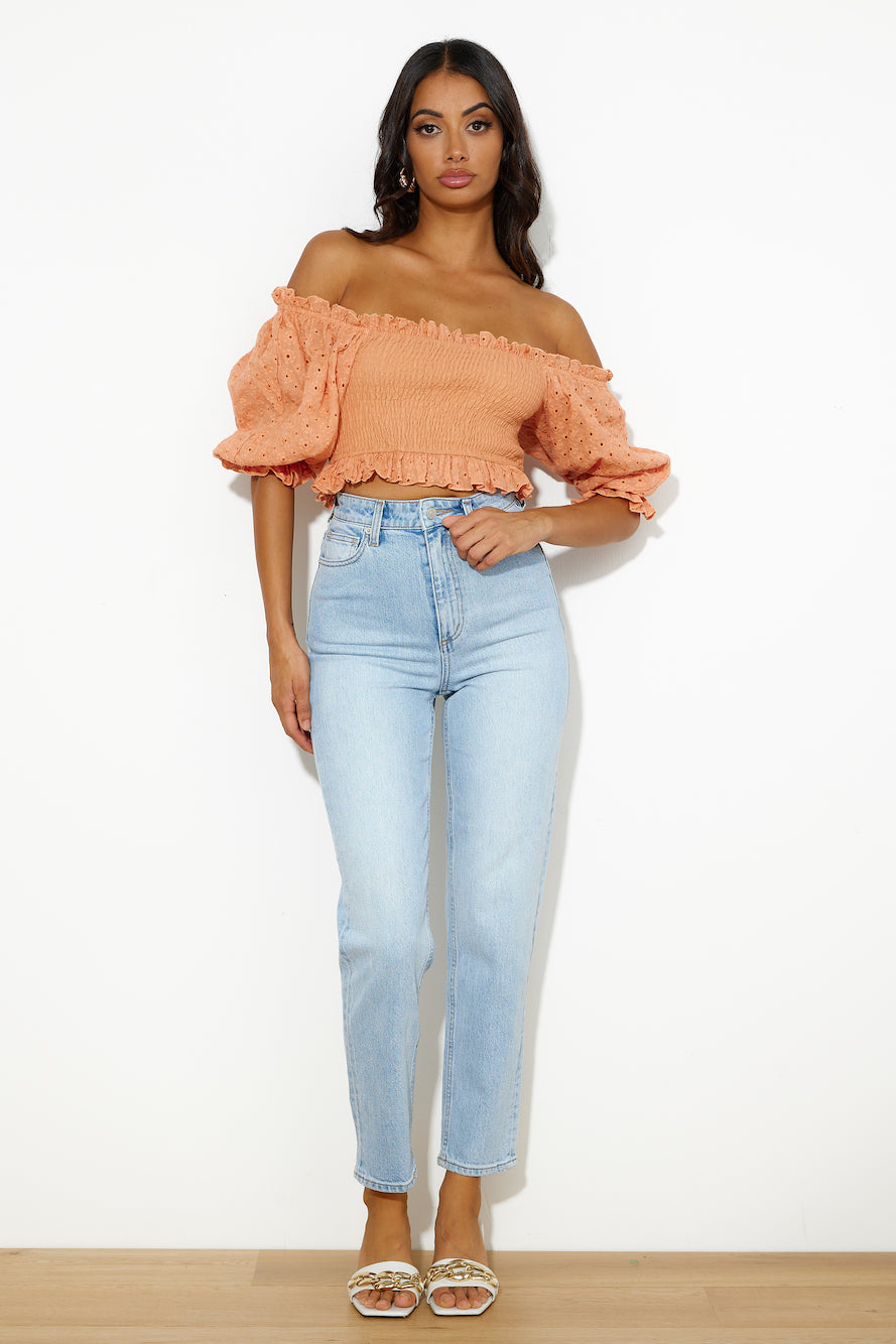 Cool Girl Like Me Crop Top Orange