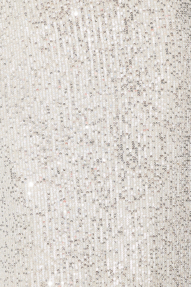 Knight Awaits Sequin Maxi Dress Silver