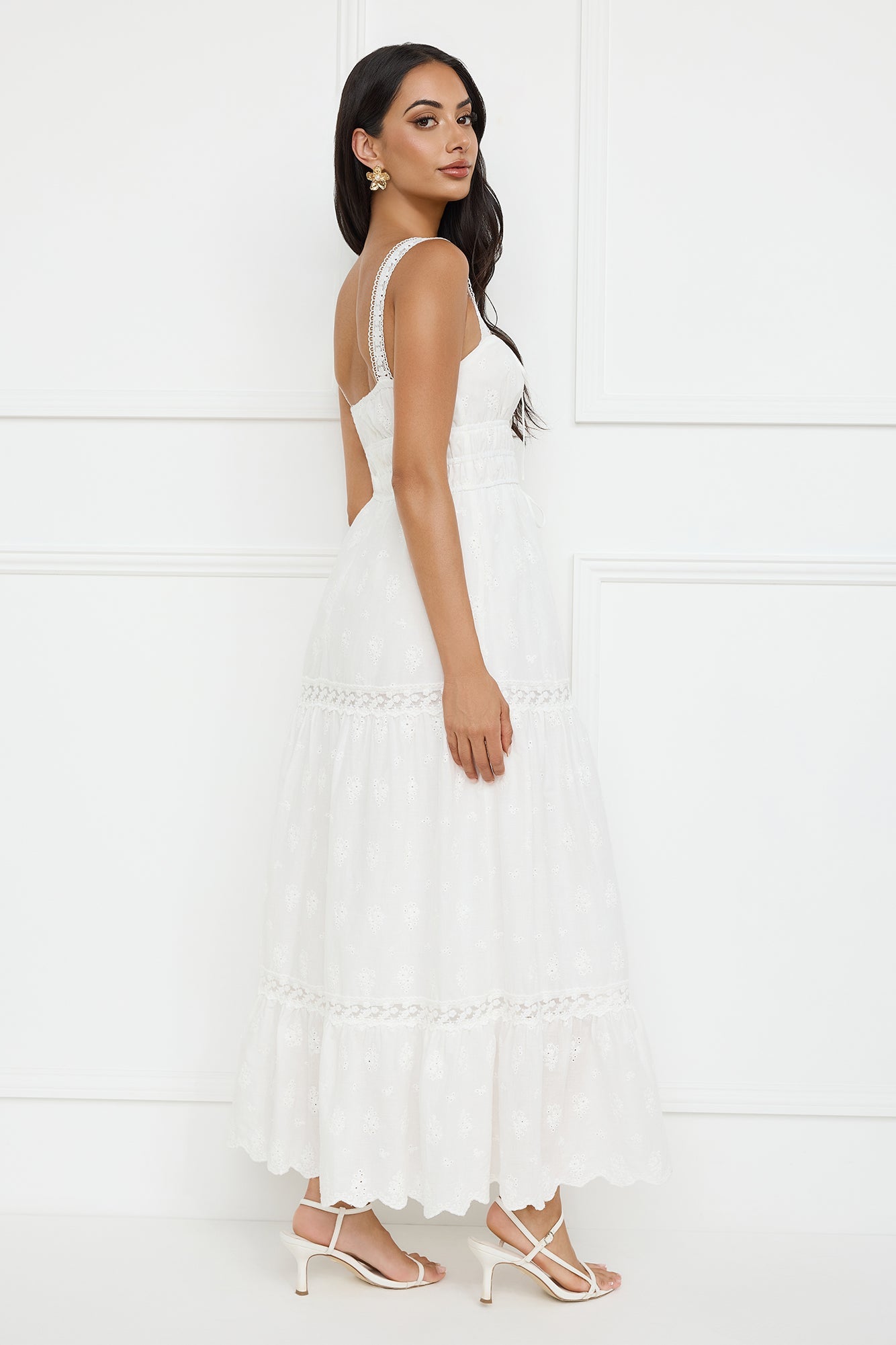 Springtime Sun Maxi Dress White