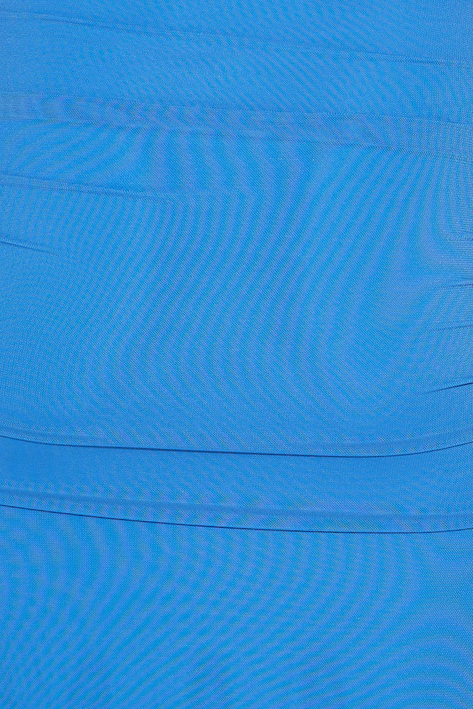 She's Adored Strapless Mesh Maxi Dress Blue