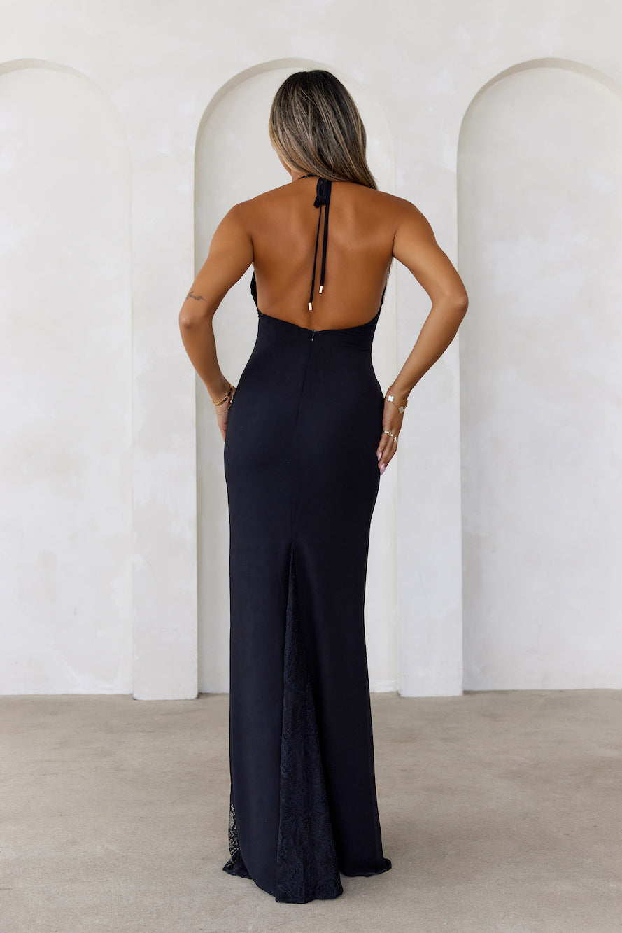 Where Sparks Fly Maxi Dress Black