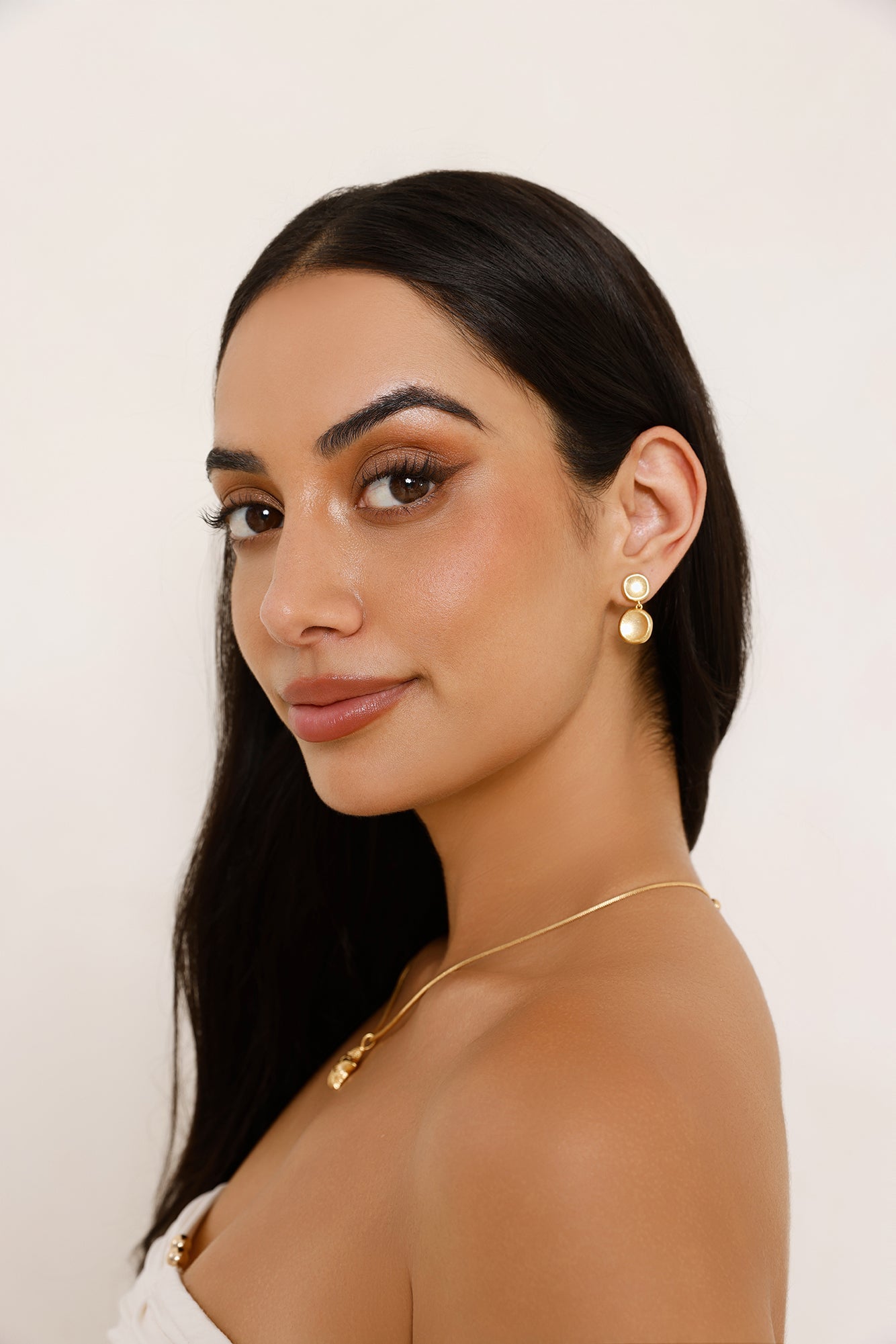 14k Gold Plated Milky Way Earrings Gold