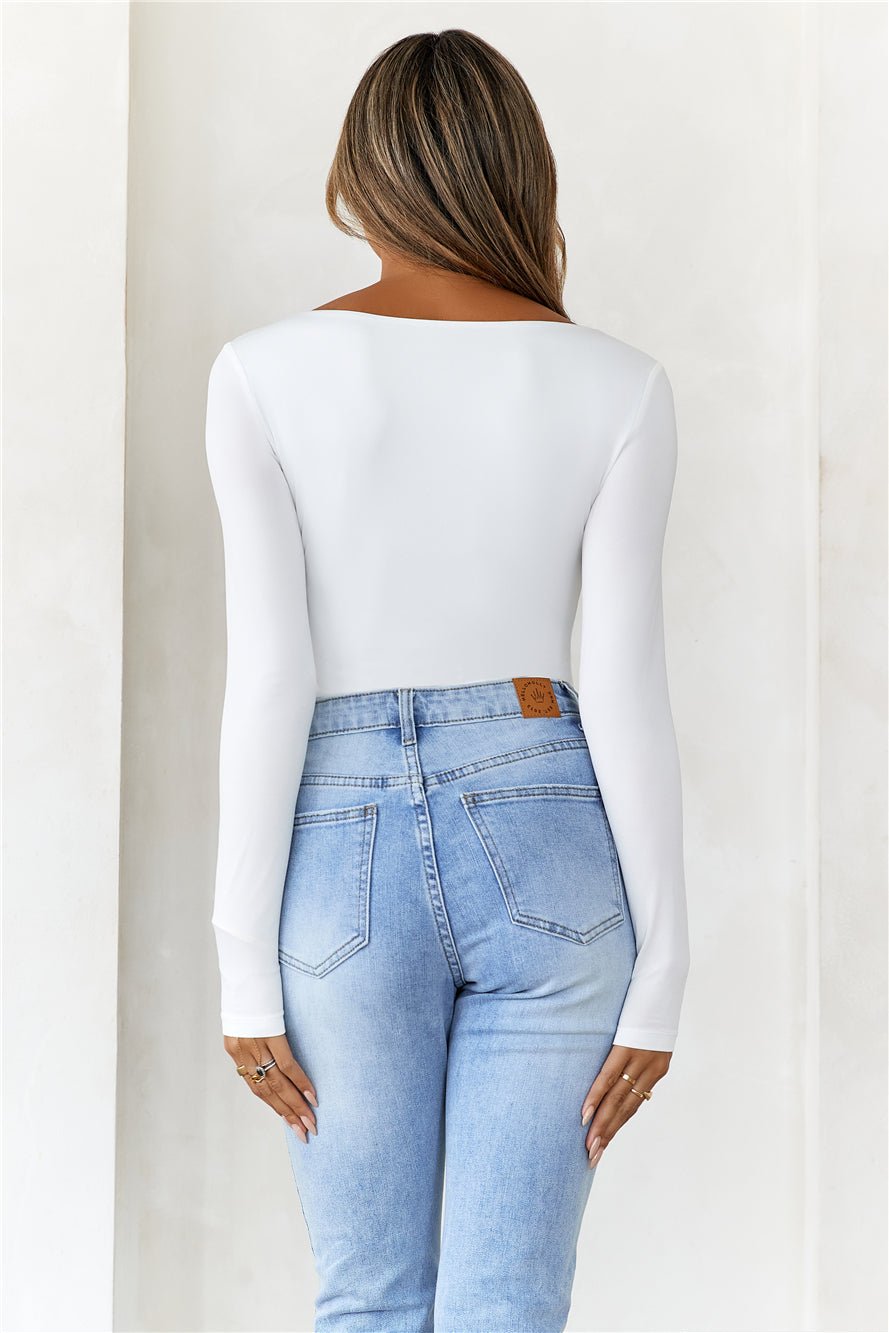 BASE Second Skin Long Sleeve Bodysuit White