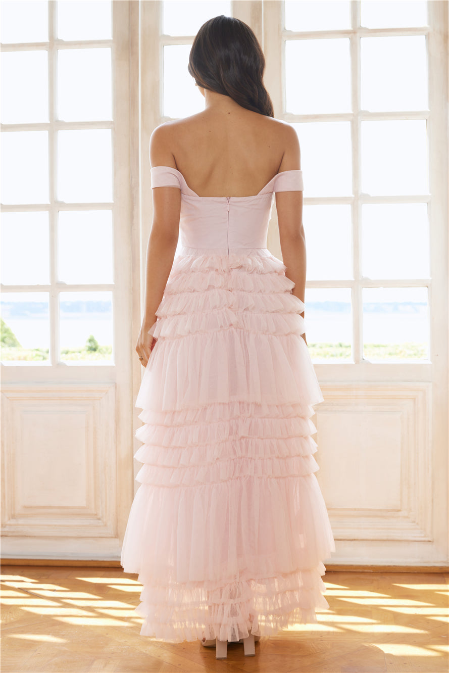 Princess Of Dreams Tulle Maxi Dress Pink
