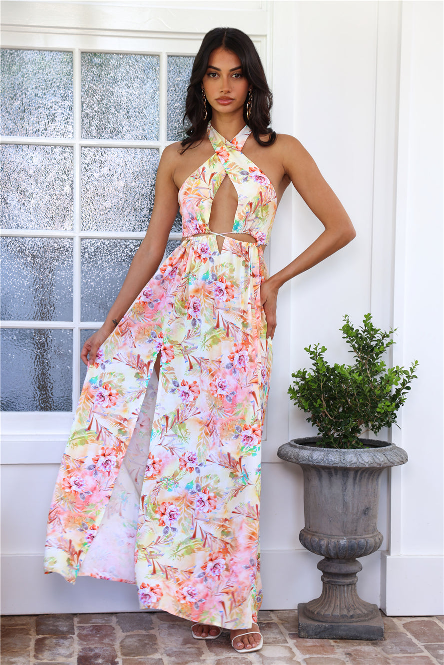 Rainbow Beaches Maxi Dress Print