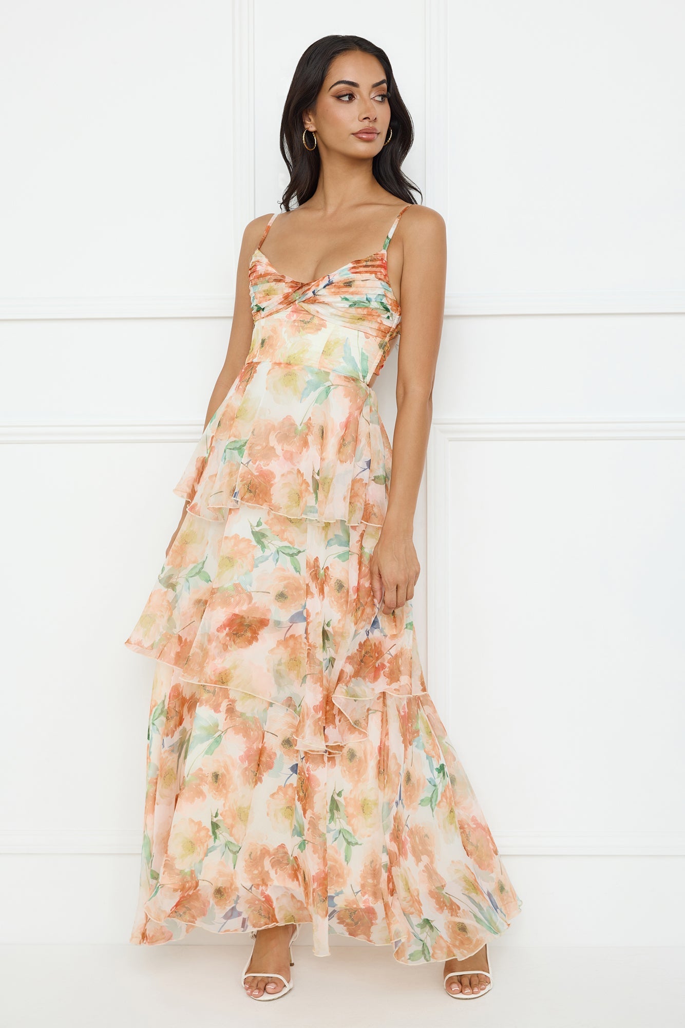 Starflower Breeze Maxi Dress Orange