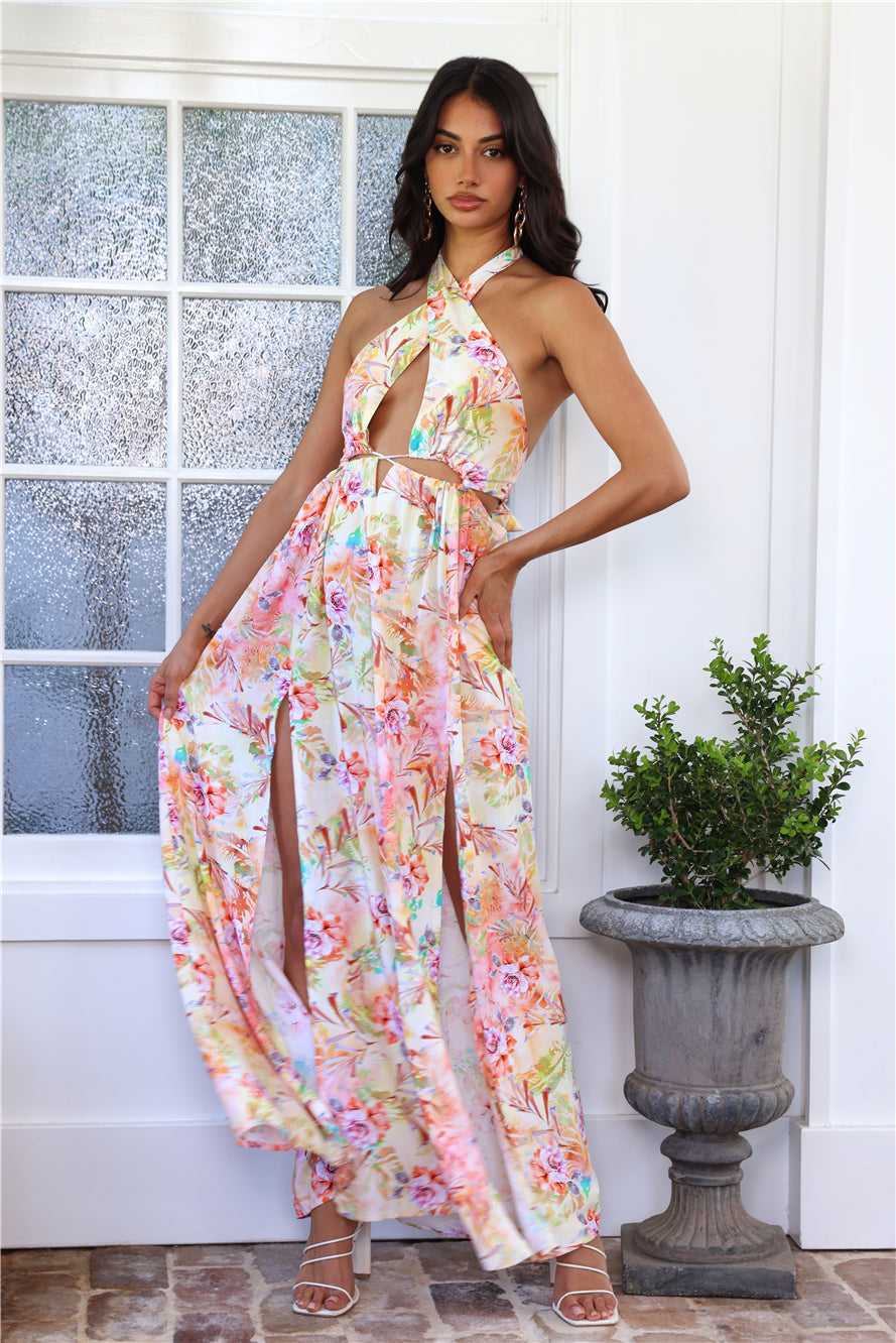 Rainbow Beaches Maxi Dress Print