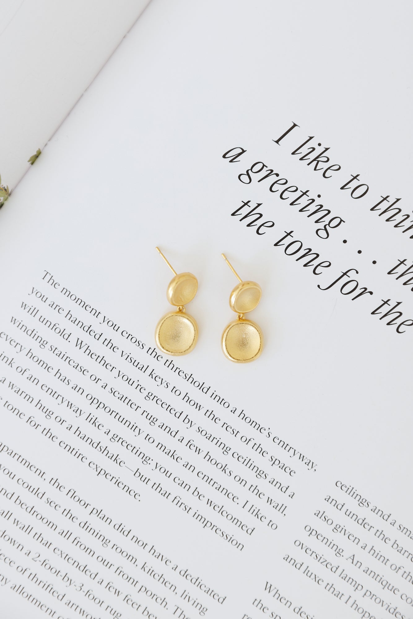 14k Gold Plated Milky Way Earrings Gold