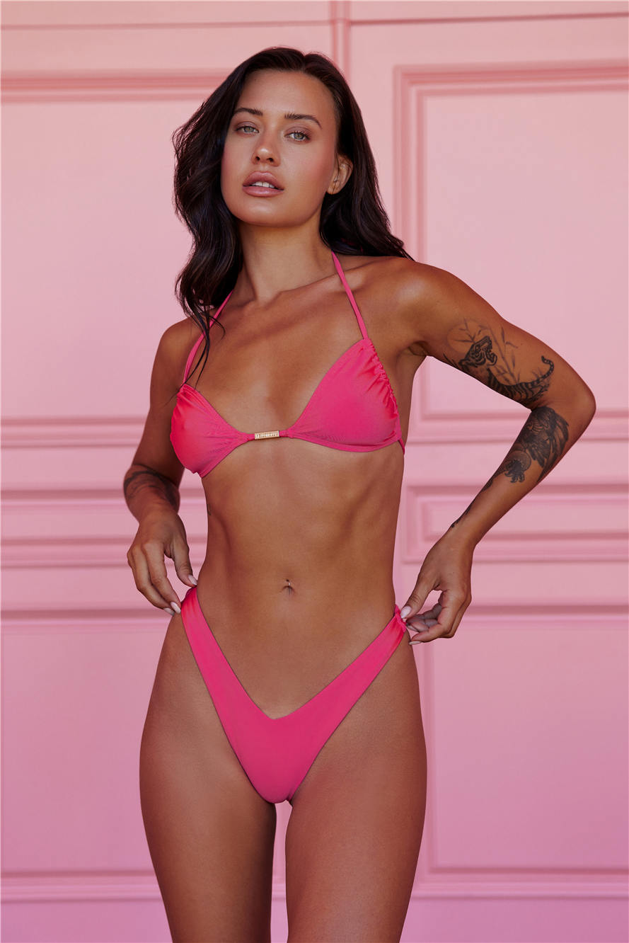 Retro Reef Swim Top Pink