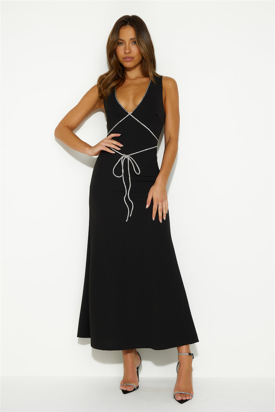 Romance For You Maxi Dress Black