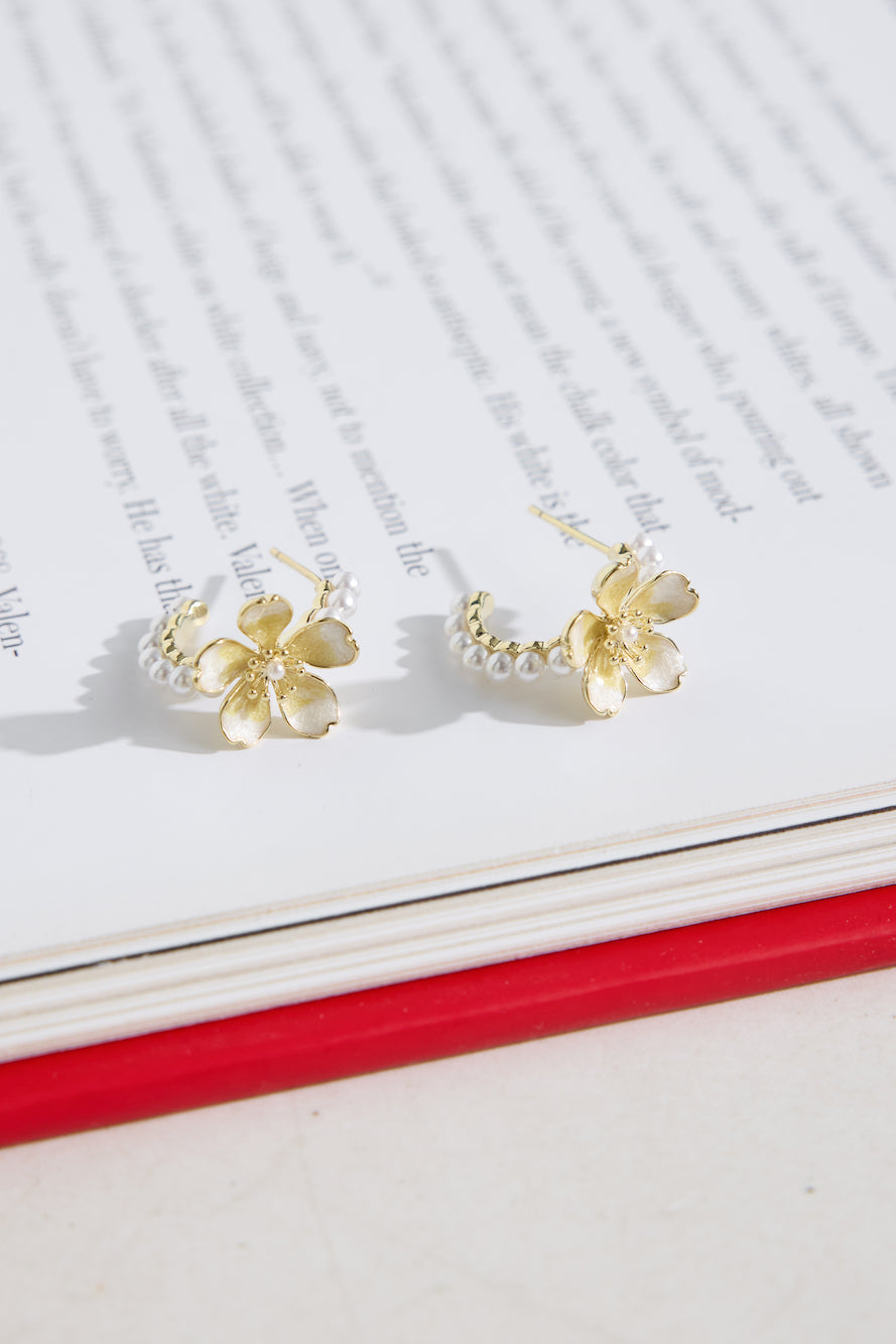 18k Gold Plated Sundew Earrings Gold