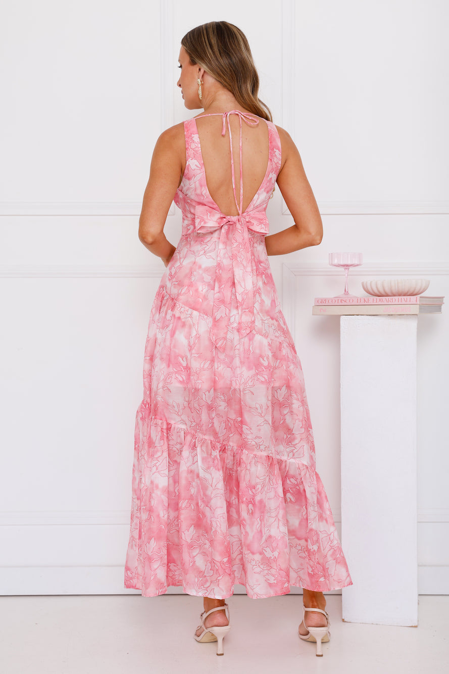 Palm Breeze Maxi Dress Pink