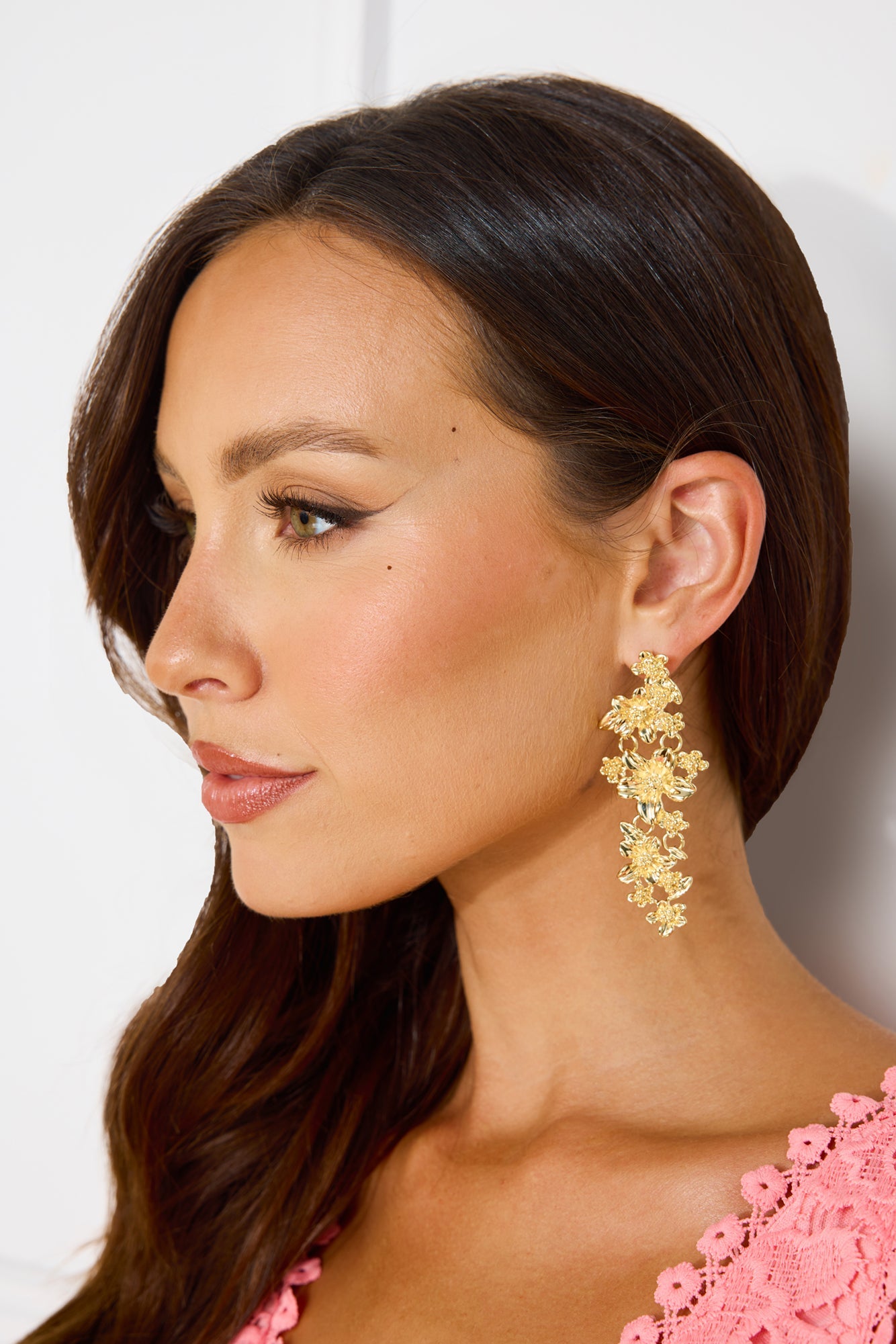 18k Gold Plated Lilly Valley Earrings Gold