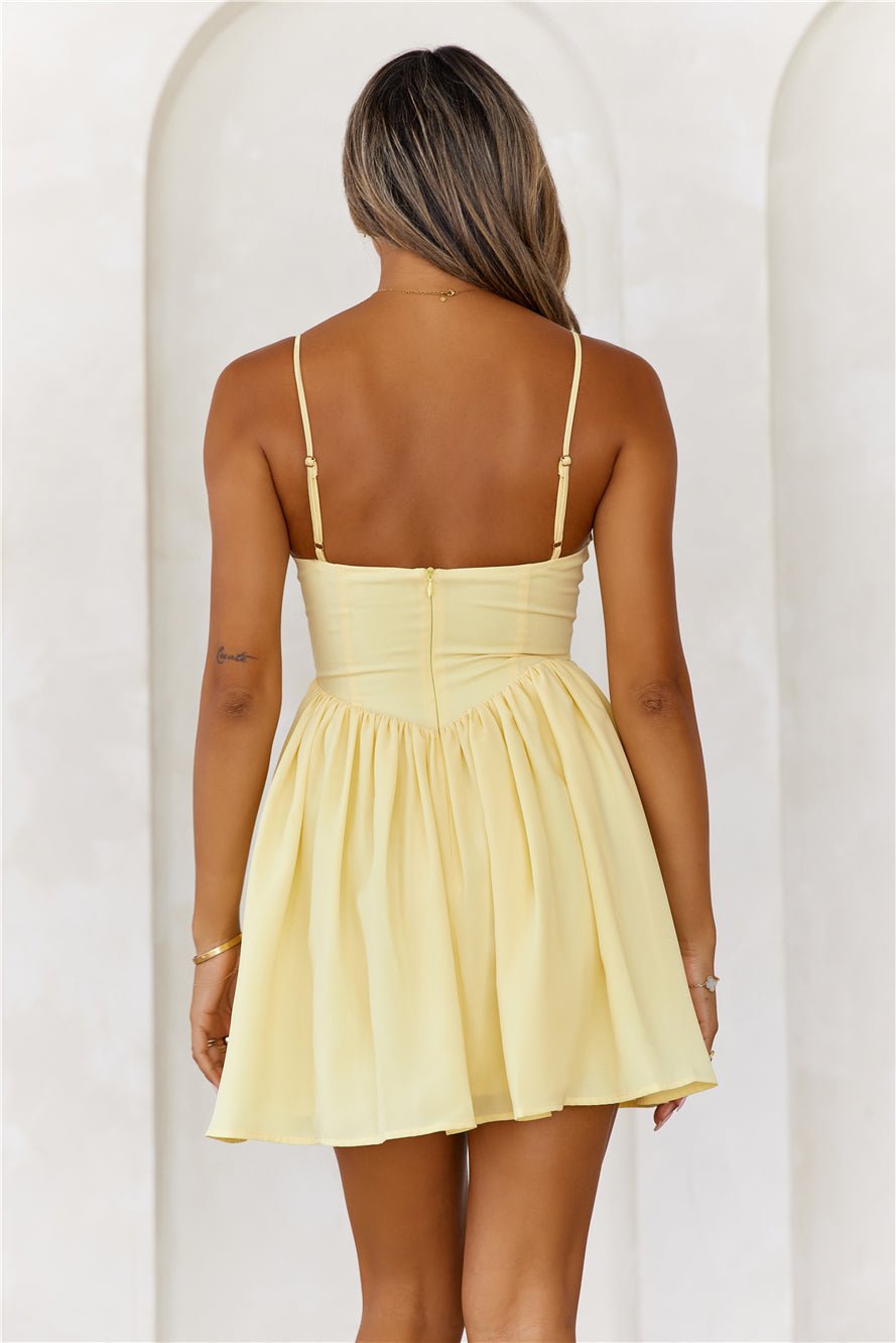 Magic Soul Mini Dress Lemon