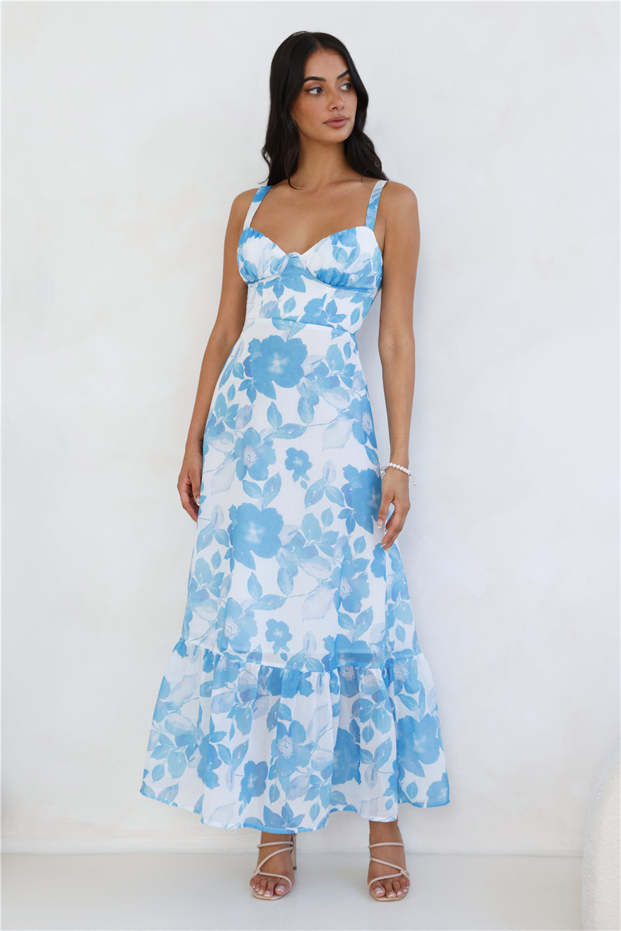 Sky Meet Sea Maxi Dress Blue