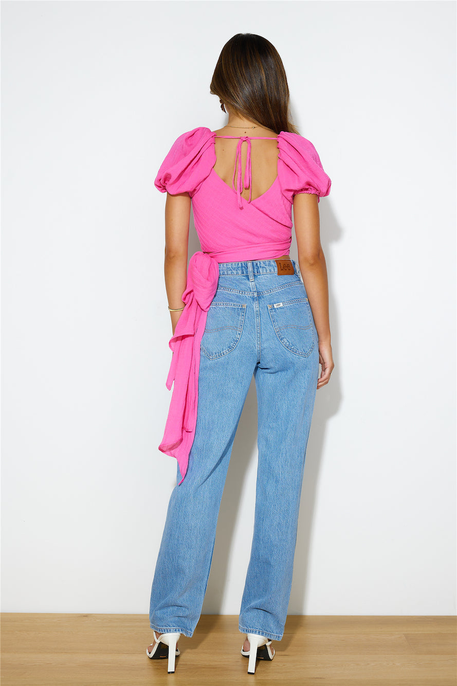 Puff Puff Crop Top Pink
