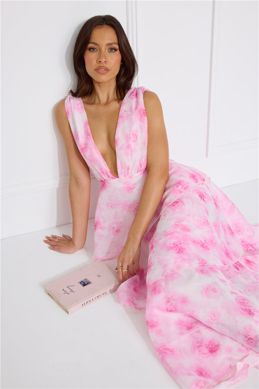 Splendor In The Night Maxi Dress Pink