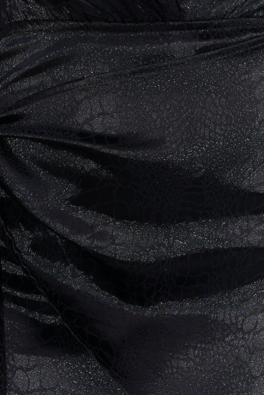 We're Working Satin Mini Dress Black
