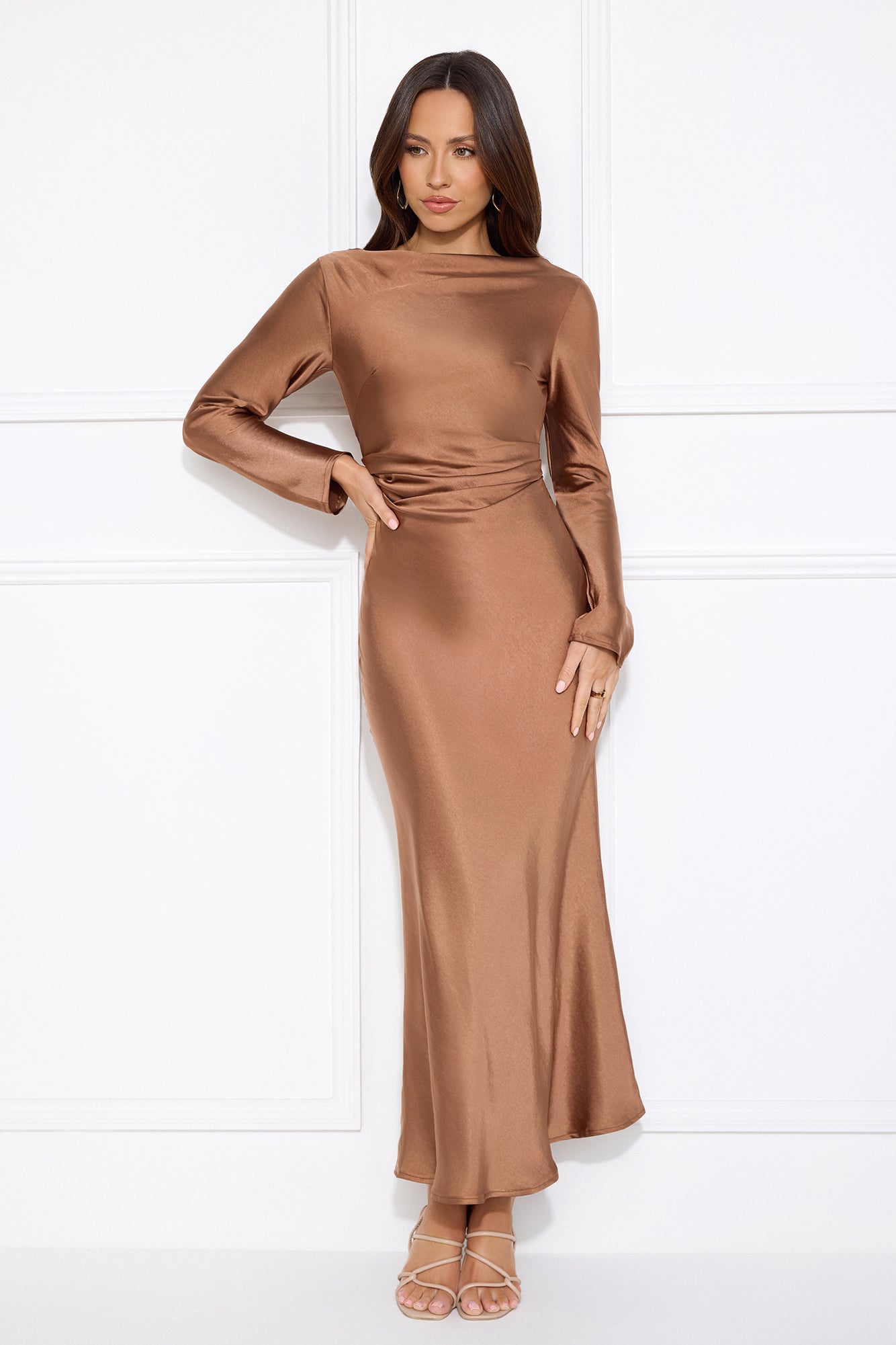 Classy Vibe Maxi Dress Brown