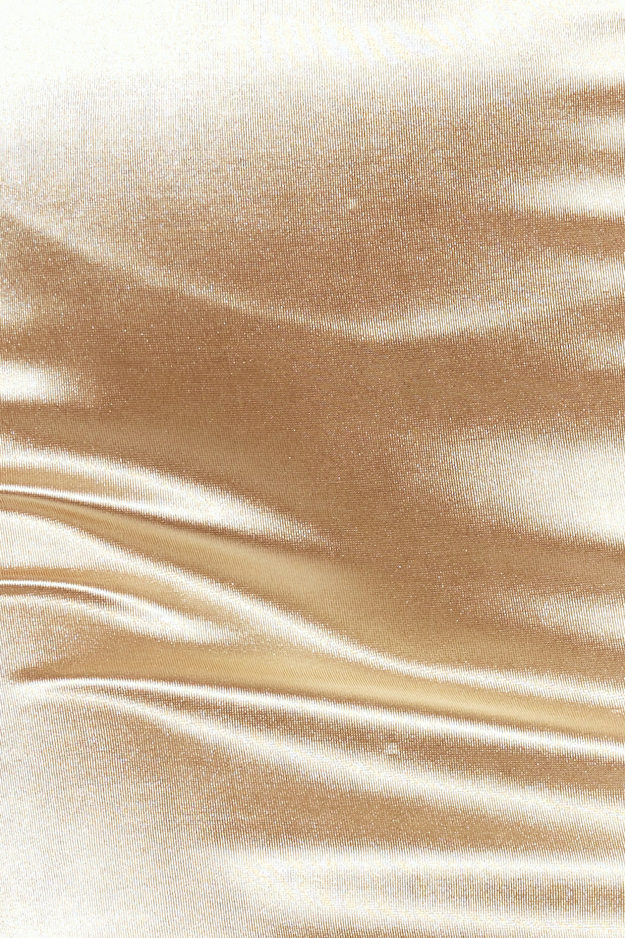 Sipping The Finest Satin Midi Dress Champagne