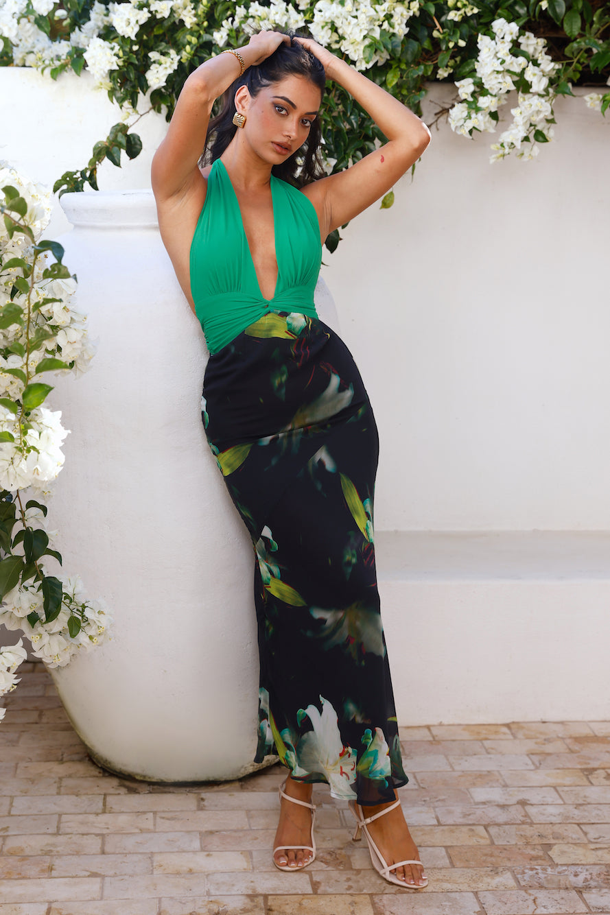RUNAWAY Tenaya Maxi Dress Lily Print