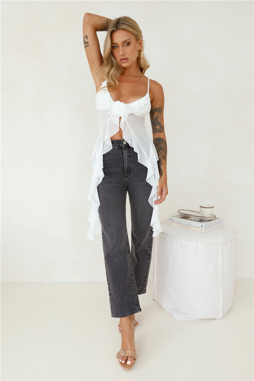 City Escape Mesh Top White
