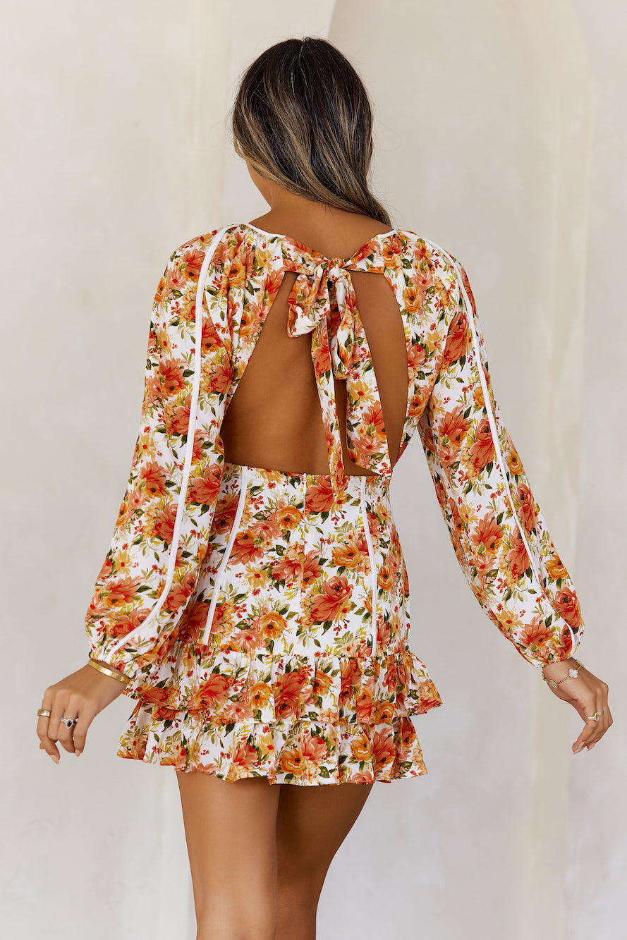 Time To Bloom Long Sleeve Mini Dress Floral