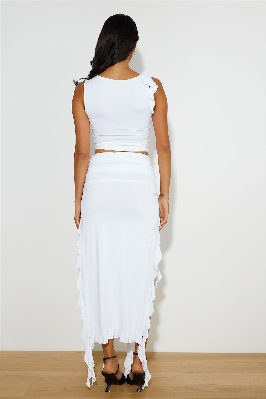 LIONESS Rendezvous Skirt White
