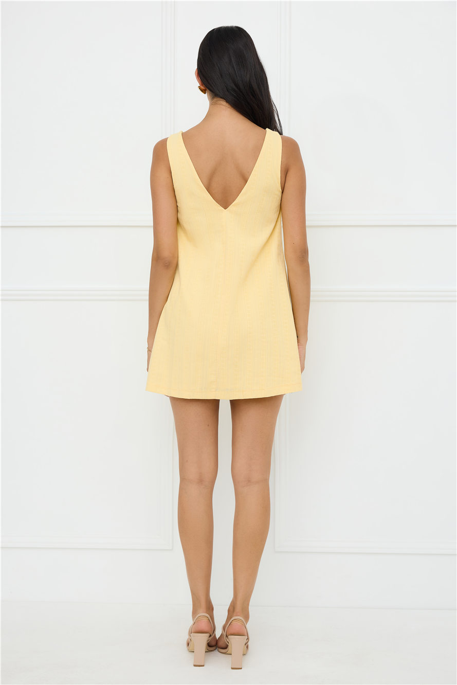 Effortless Icon Mini Dress Yellow