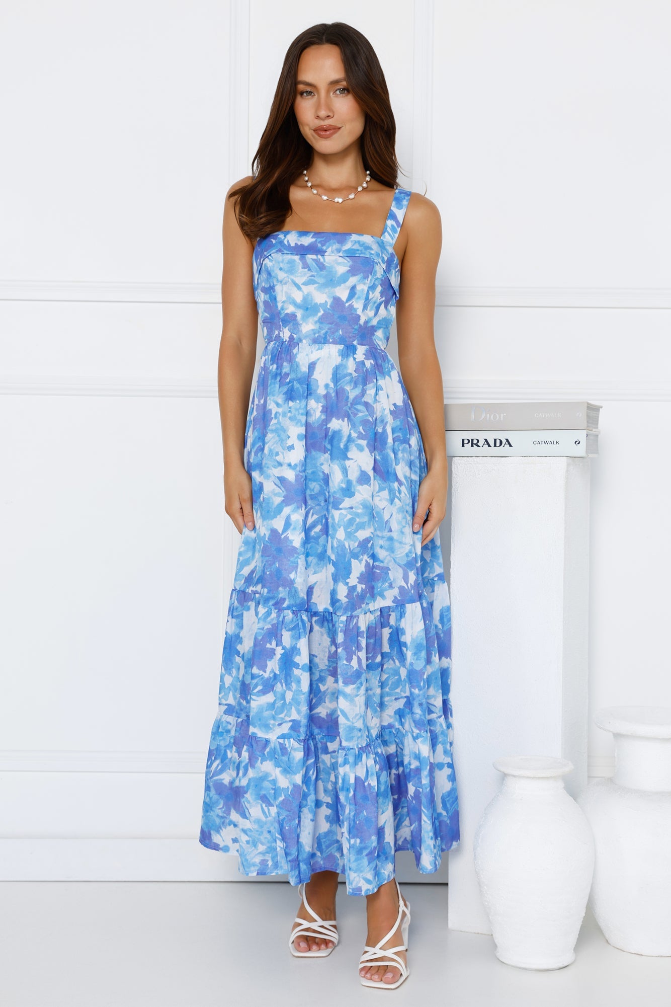 Heated Sun Maxi Dress Blue