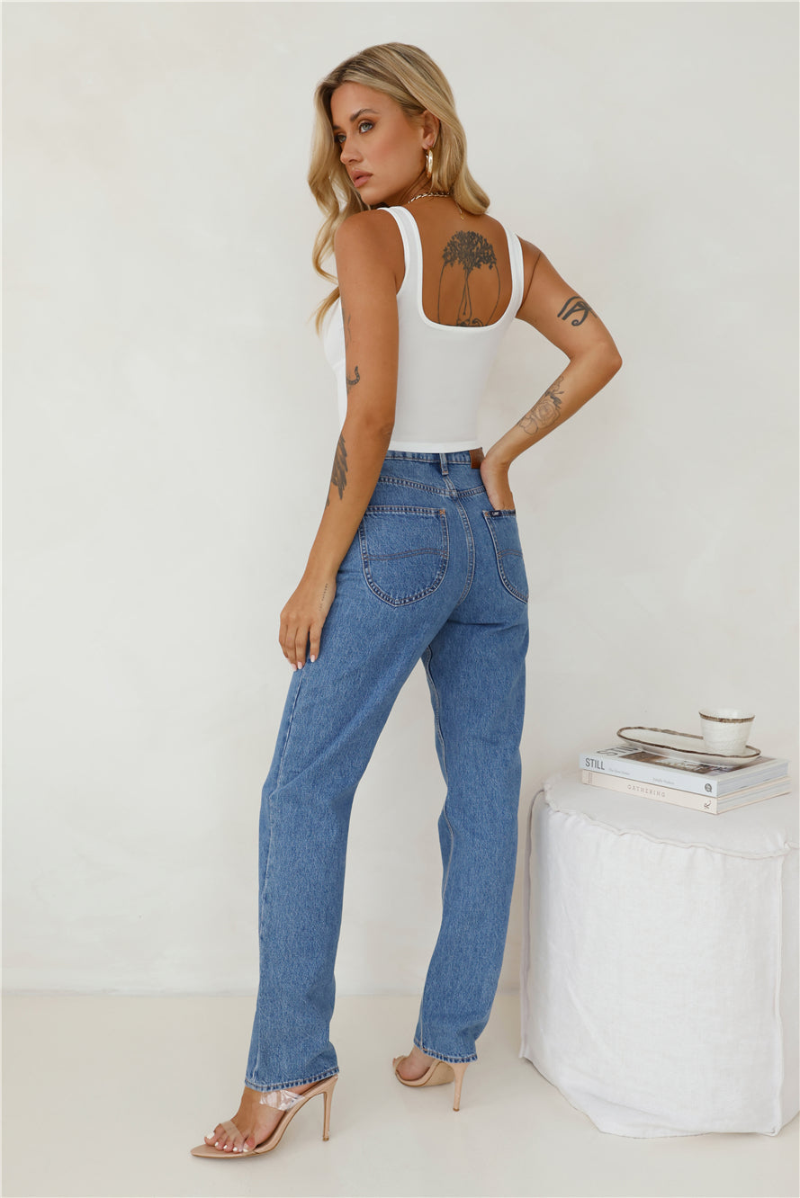 LEE High Straight 80 Jeans Blue